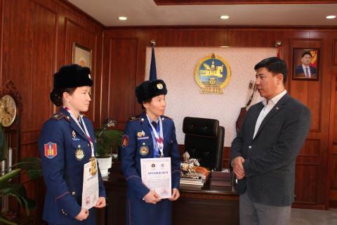 Олон улсын тэмцээнд амжилттай оролцсон тамирчдыг хүлээн авч уулзлаа