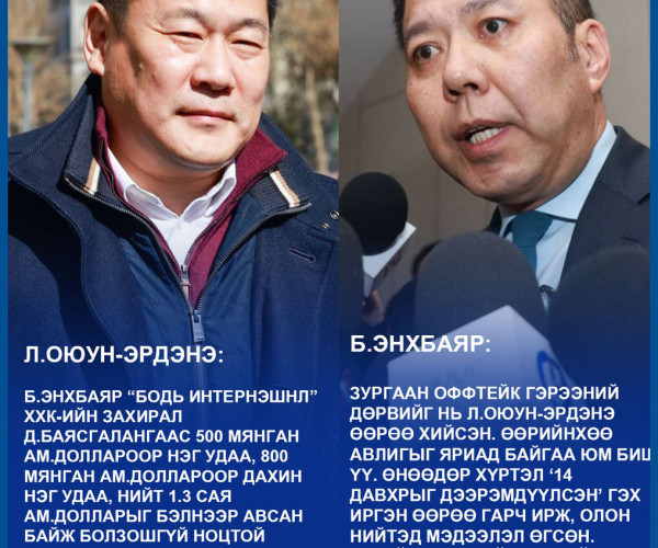 Л.Оюун-Эрдэнэ, Б.Энхбаяр нар өөрсдөдөө зориулж зохиол бичив үү, эсвэл хулгайчид уу