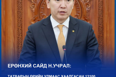 ЕРӨНХИЙ САЙД Н.УЧРАЛ ХААГДСАН 12100 ДАНСЫГ НЭЭЛЭЭ