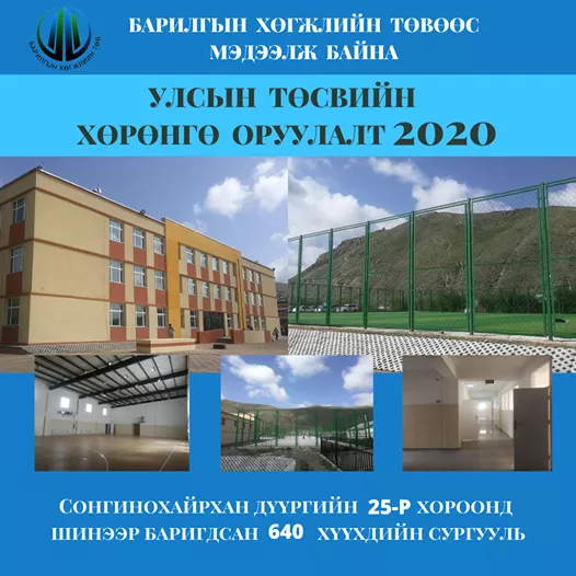 640 ХҮҮХДИЙН ШИНЭ СУРГУУЛИЙН БАРИЛГЫН АЖИЛ БҮРЭН ДУУСЛАА