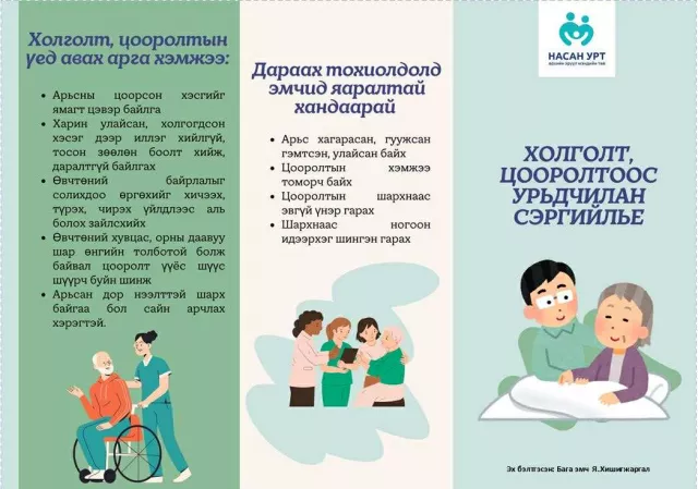 Холголт, цооролтоос урьдчилан сэргийлье
