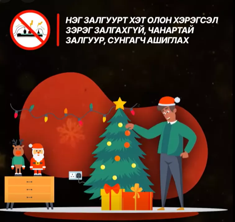Гэрлэн чимэглэлийн утсыг шалгаж хэрэглэнэ үү